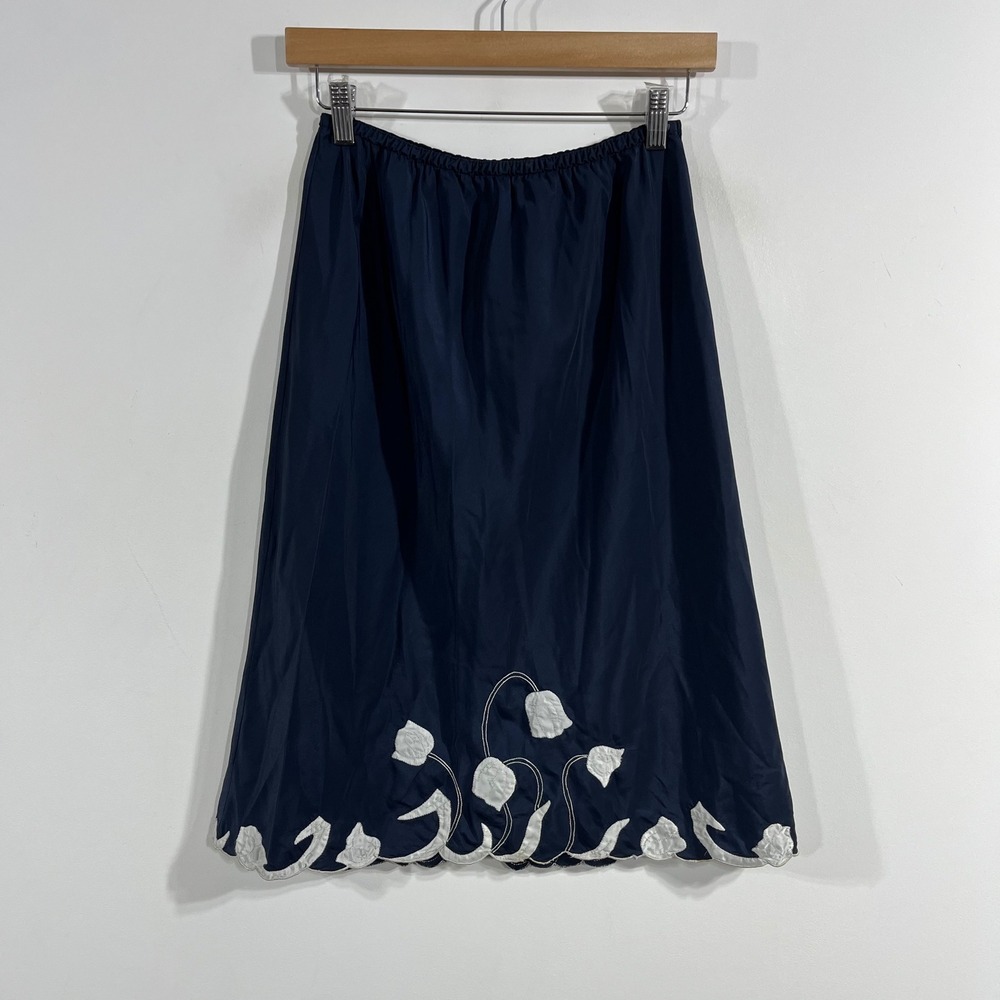 VTG Odette Barsa Hand Embroidered Fairy Half Slip Skirt Medium Cottagecore 60s